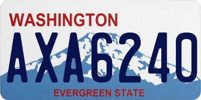 WA license plate AXA6240