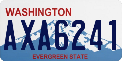 WA license plate AXA6241