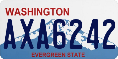 WA license plate AXA6242