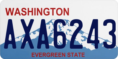 WA license plate AXA6243