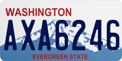WA license plate AXA6246