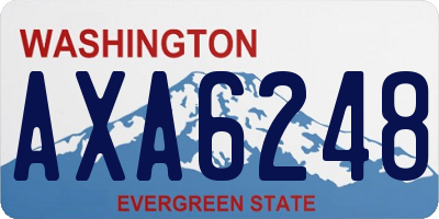 WA license plate AXA6248