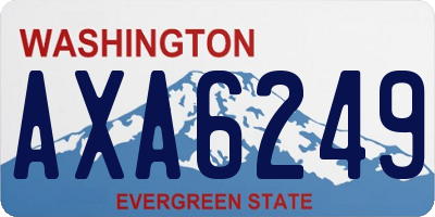 WA license plate AXA6249