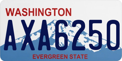 WA license plate AXA6250