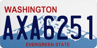WA license plate AXA6251