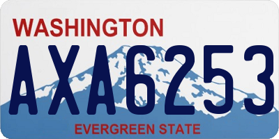 WA license plate AXA6253