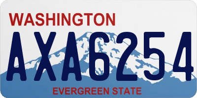 WA license plate AXA6254