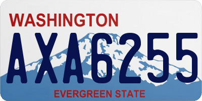 WA license plate AXA6255