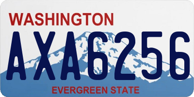 WA license plate AXA6256