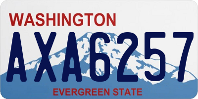 WA license plate AXA6257