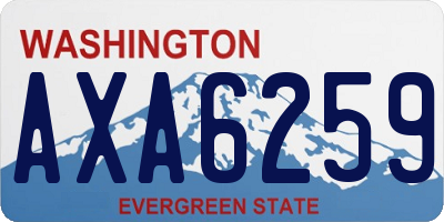 WA license plate AXA6259