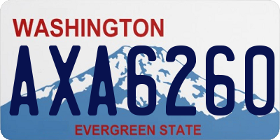 WA license plate AXA6260