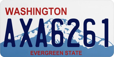 WA license plate AXA6261