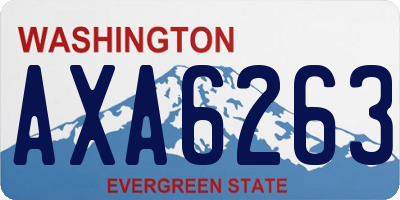 WA license plate AXA6263