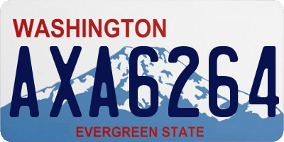 WA license plate AXA6264