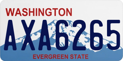 WA license plate AXA6265