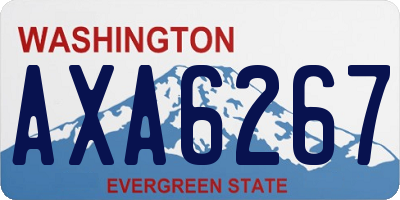 WA license plate AXA6267