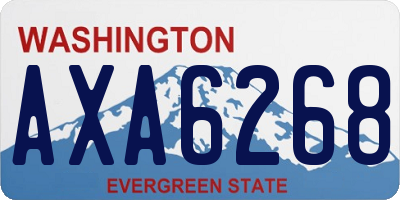 WA license plate AXA6268