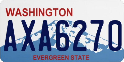 WA license plate AXA6270