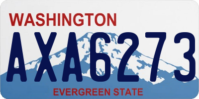 WA license plate AXA6273