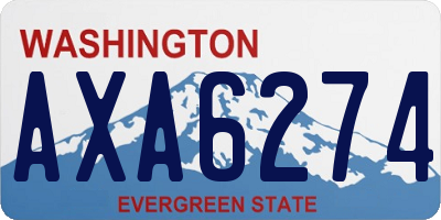 WA license plate AXA6274