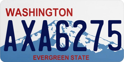 WA license plate AXA6275