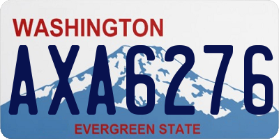 WA license plate AXA6276