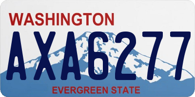 WA license plate AXA6277