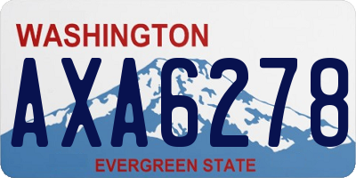 WA license plate AXA6278
