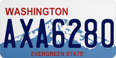 WA license plate AXA6280
