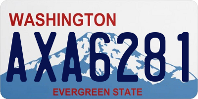 WA license plate AXA6281