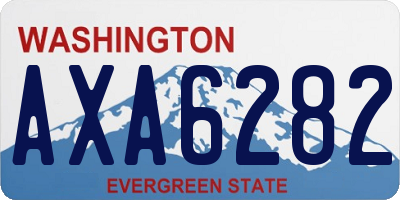 WA license plate AXA6282