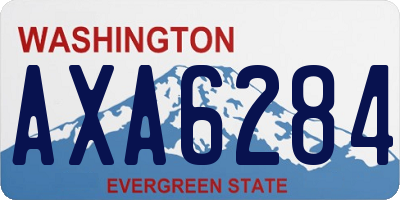 WA license plate AXA6284