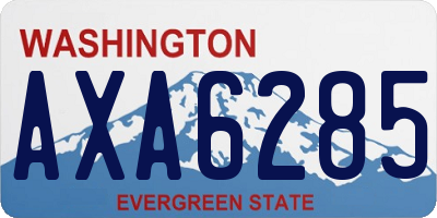 WA license plate AXA6285