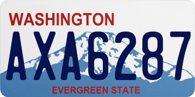WA license plate AXA6287