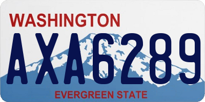 WA license plate AXA6289