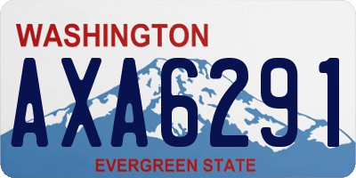 WA license plate AXA6291