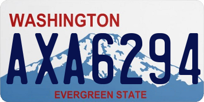 WA license plate AXA6294