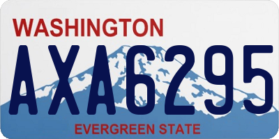 WA license plate AXA6295