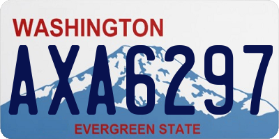 WA license plate AXA6297