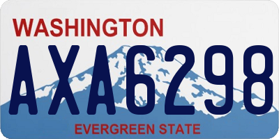 WA license plate AXA6298