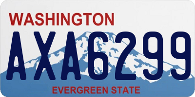 WA license plate AXA6299