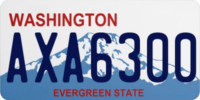 WA license plate AXA6300