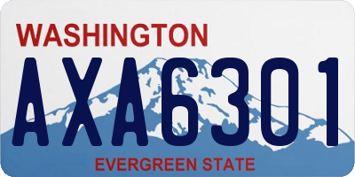 WA license plate AXA6301
