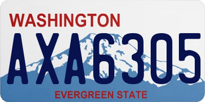 WA license plate AXA6305