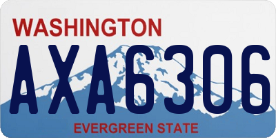 WA license plate AXA6306