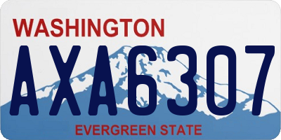 WA license plate AXA6307