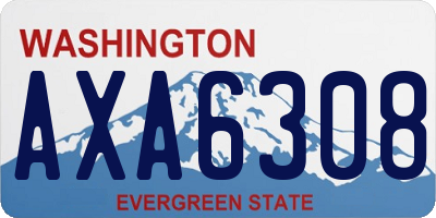 WA license plate AXA6308