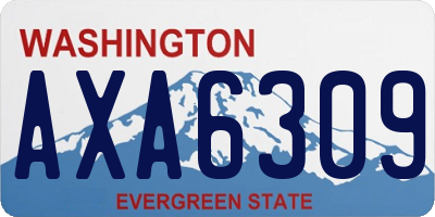 WA license plate AXA6309