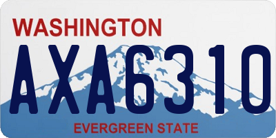 WA license plate AXA6310